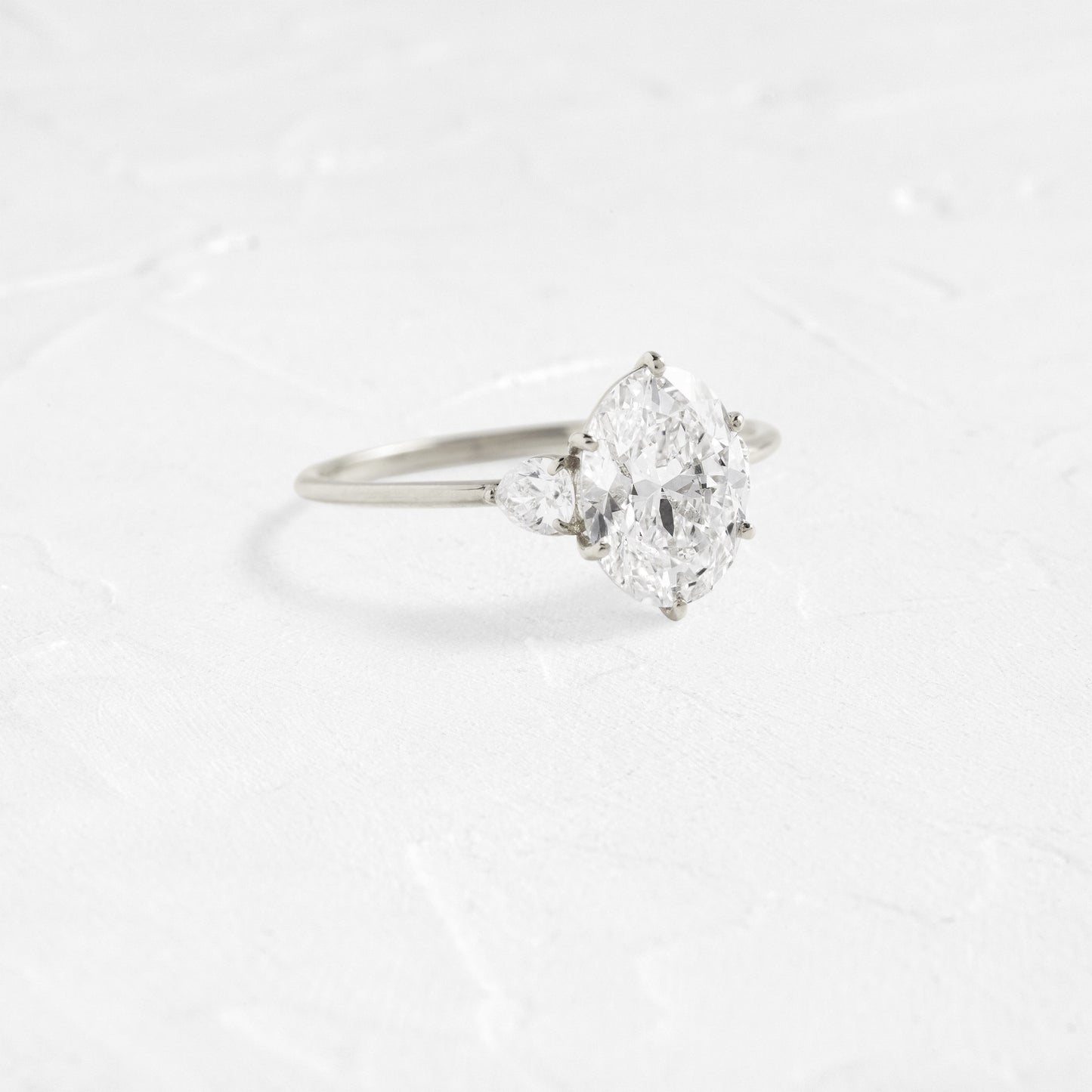 Three Stone-Oval Lab Grown Diamond Engagement Ring