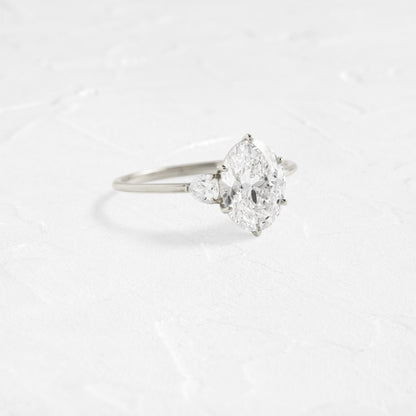 Three Stone-Oval Lab Grown Diamond Engagement Ring