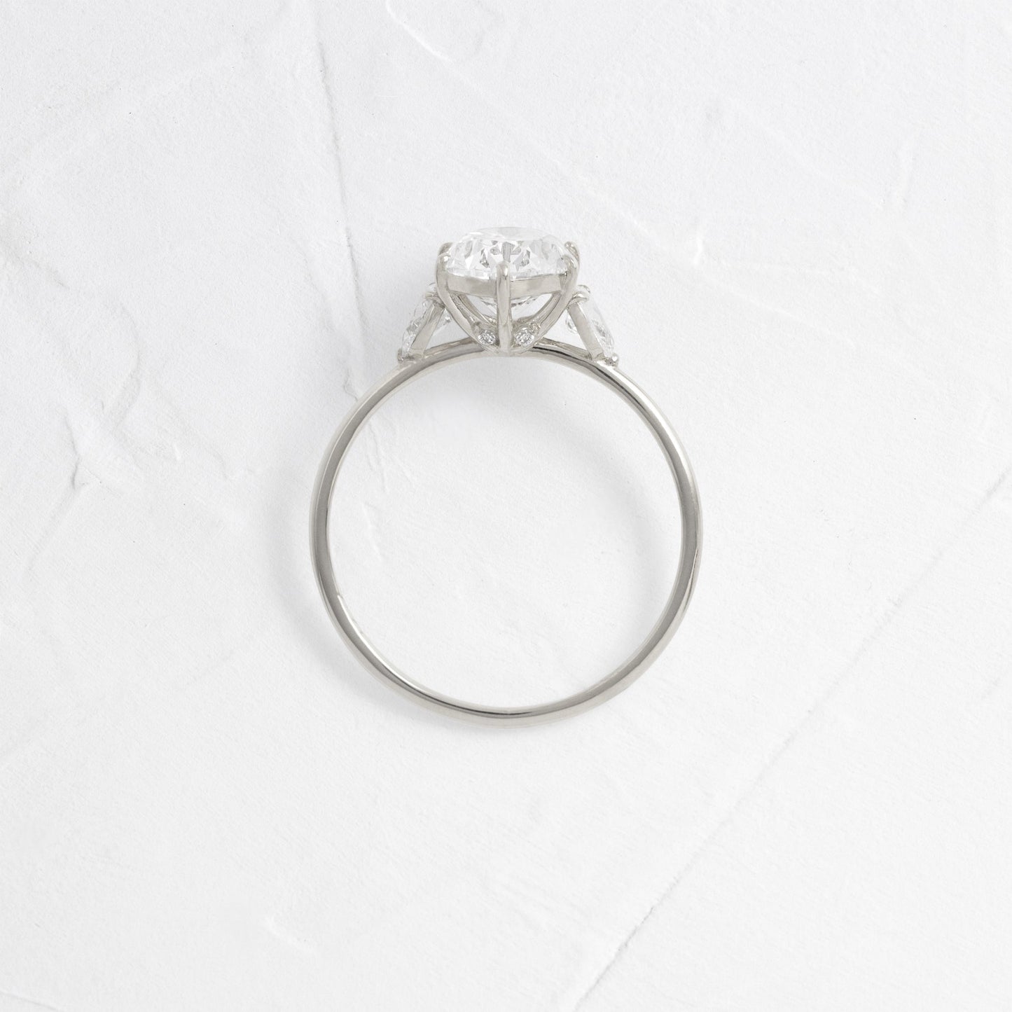 Three Stone-Oval Lab Grown Diamond Engagement Ring