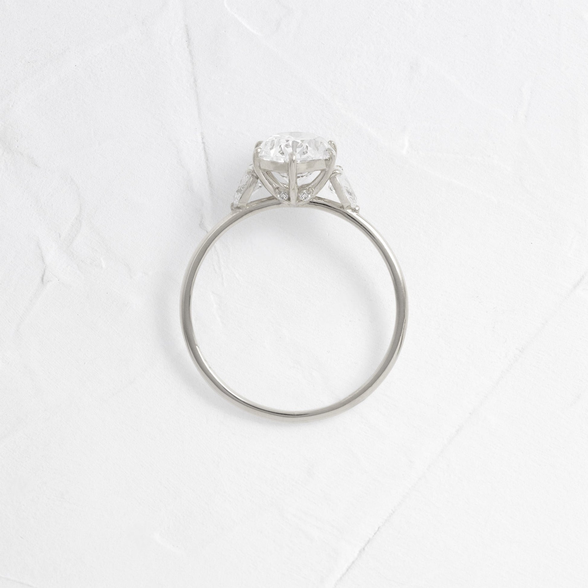 Three Stone-Oval Lab Grown Diamond Engagement Ring