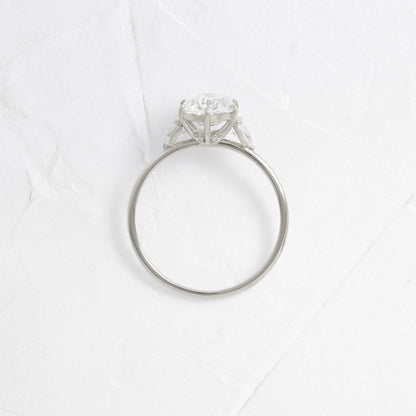 Three Stone-Oval Lab Grown Diamond Engagement Ring
