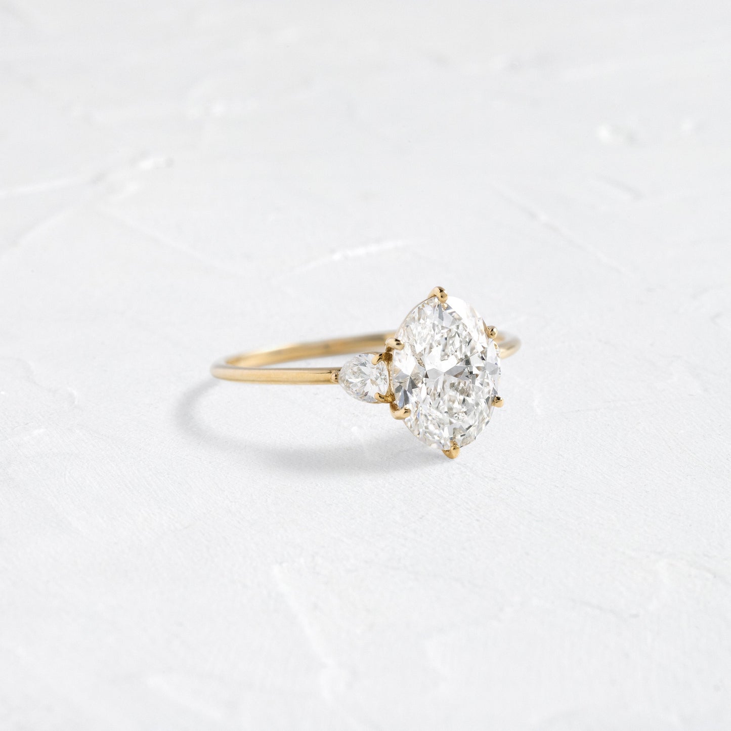 Three Stone-Oval Lab Grown Diamond Engagement Ring