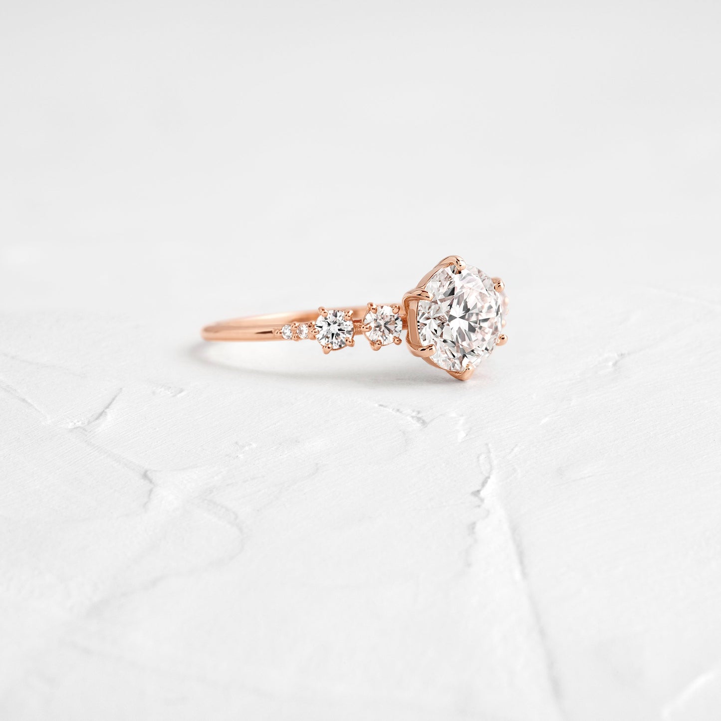 Cluster-Round Lab Grown Diamond Engagement Ring