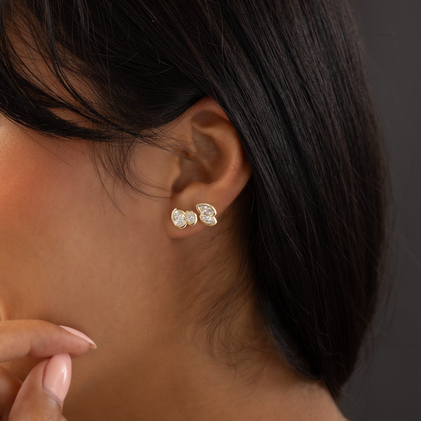 Solitaire- 1.0CT Oval Lab Grown Diamond Earrings
