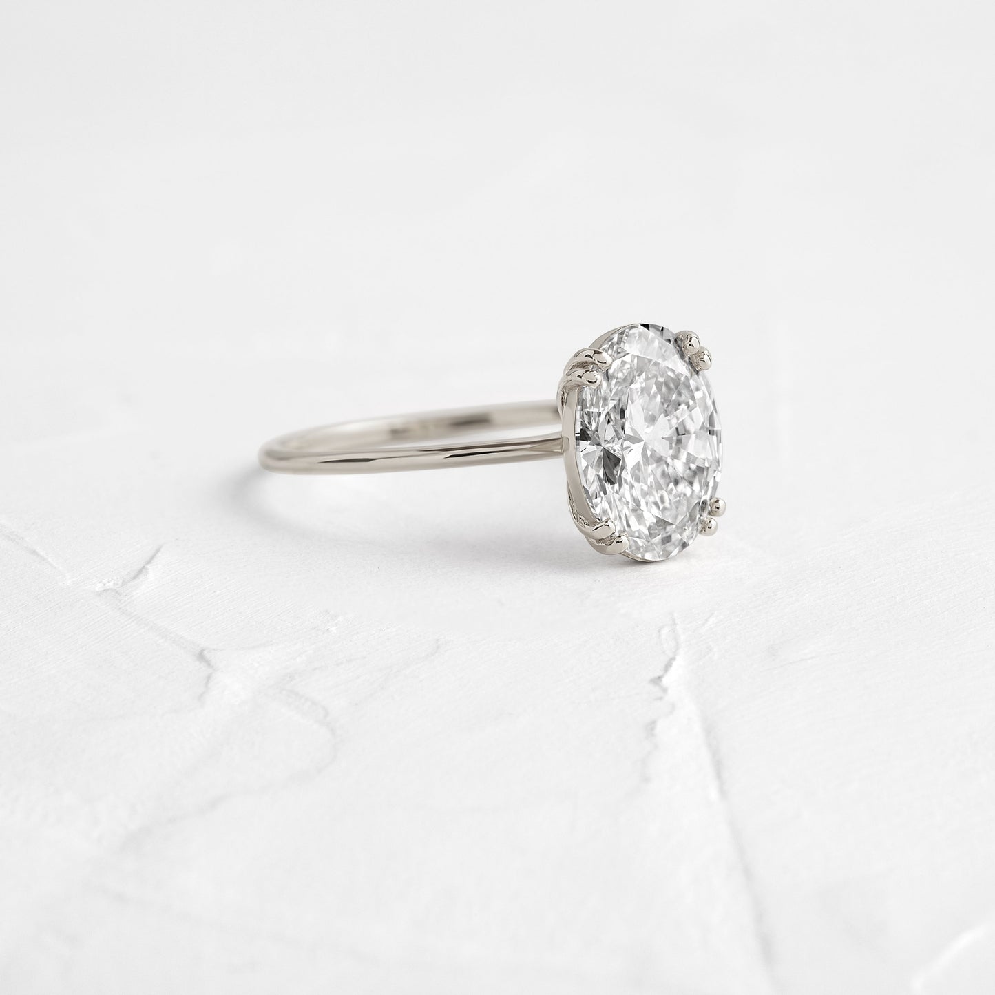 Solitaire Double Prong-Oval Lab Grown Diamond Engagement Ring