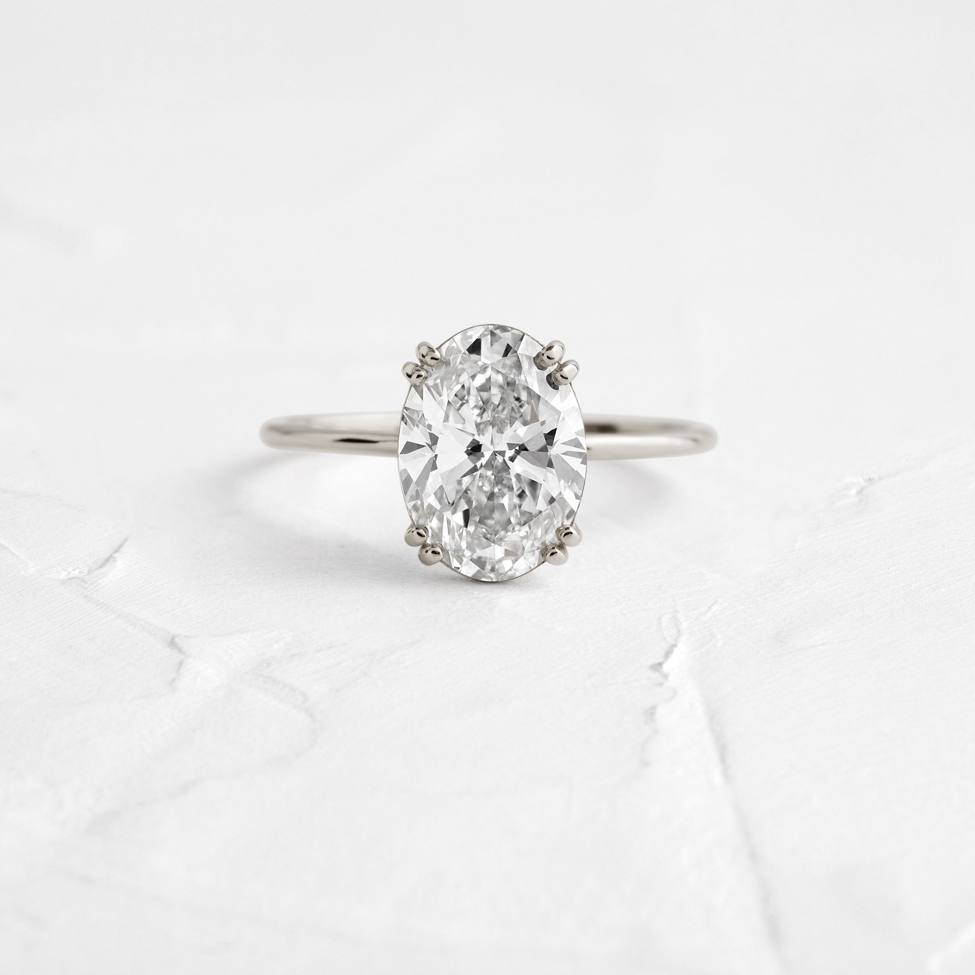 Solitaire Double Prong-Oval Lab Grown Diamond Engagement Ring