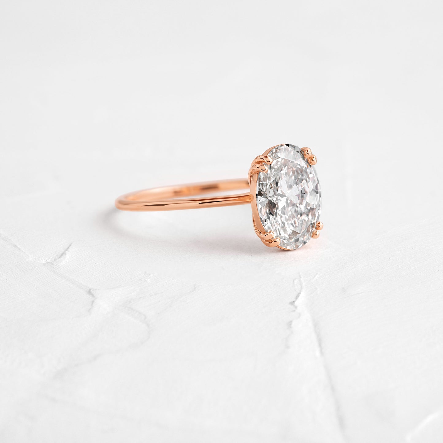 Solitaire-Oval Lab Grown Diamond Engagement Ring