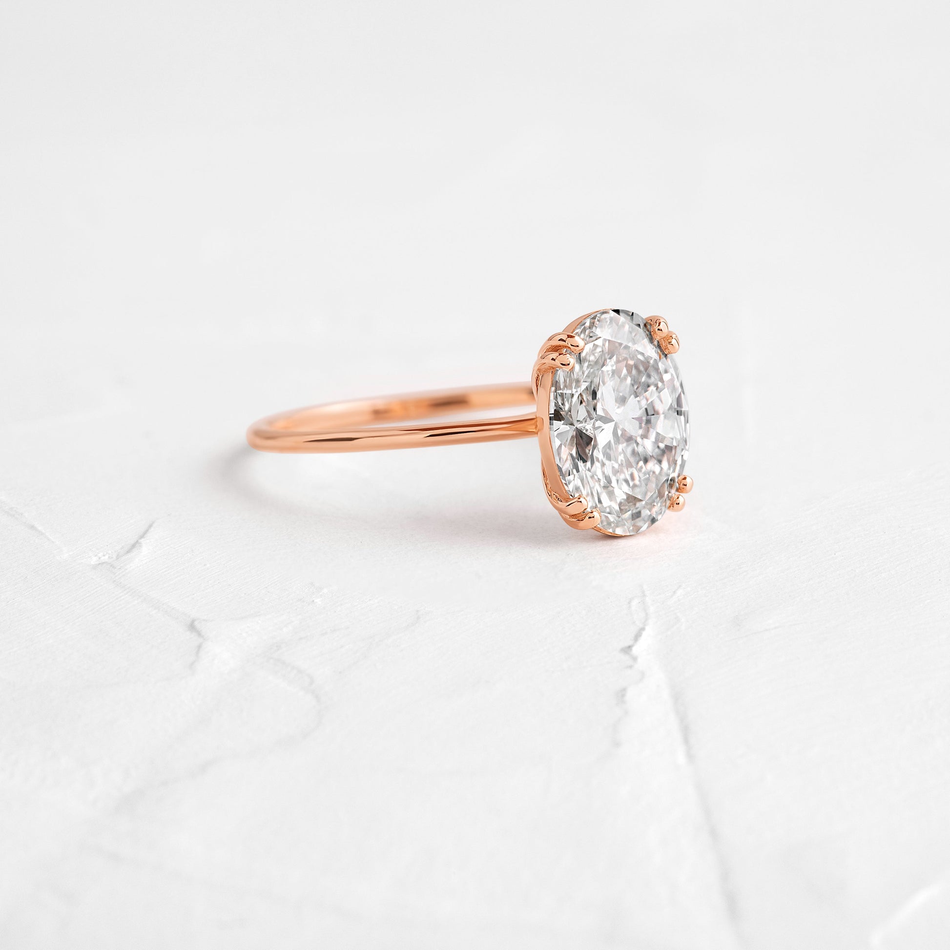 Solitaire-Oval Lab Grown Diamond Engagement Ring