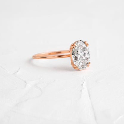 Solitaire-Oval Lab Grown Diamond Engagement Ring