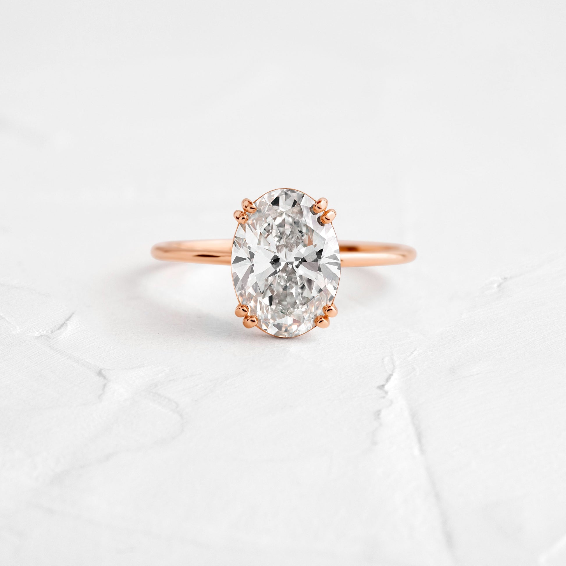 Solitaire Double Prong-Oval Lab Grown Diamond Engagement Ring