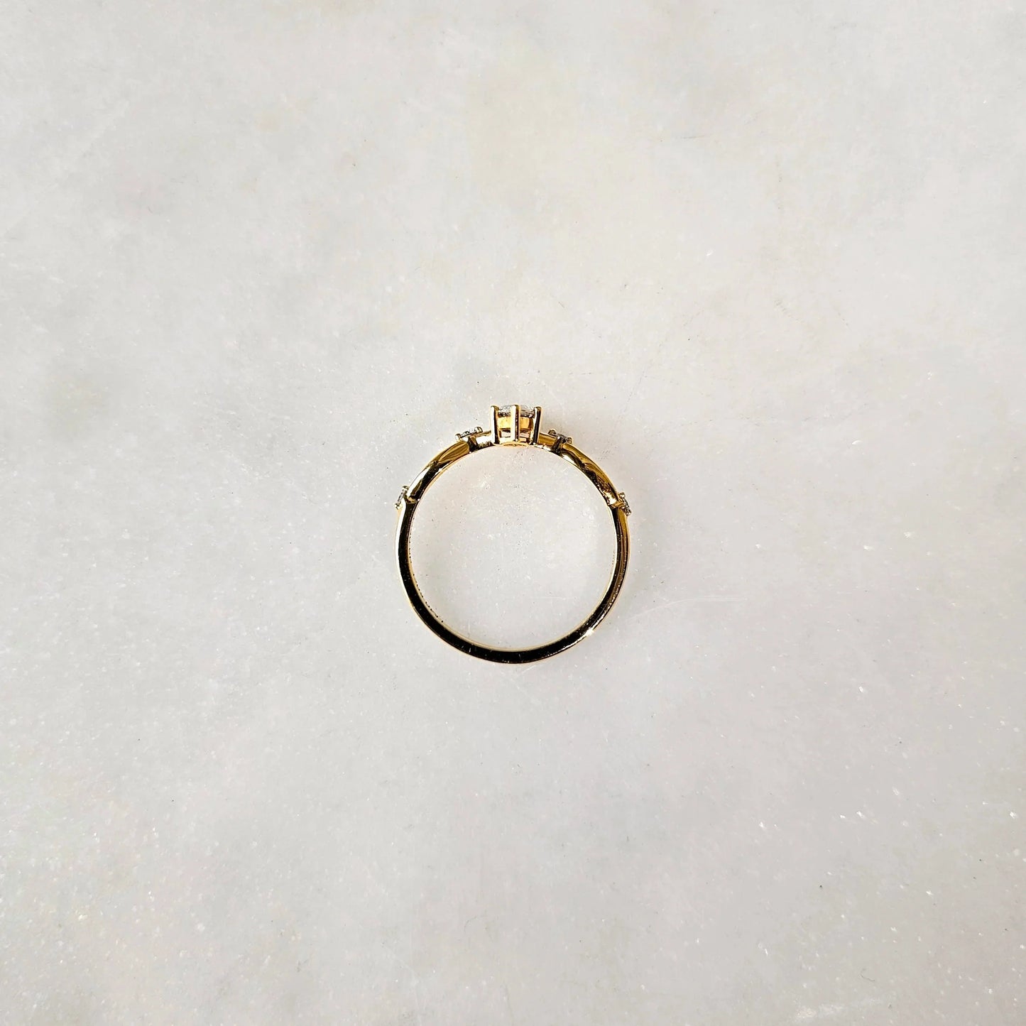Criss Cross-0.5 CT Marquise Lab Grown Diamond Engagement Ring