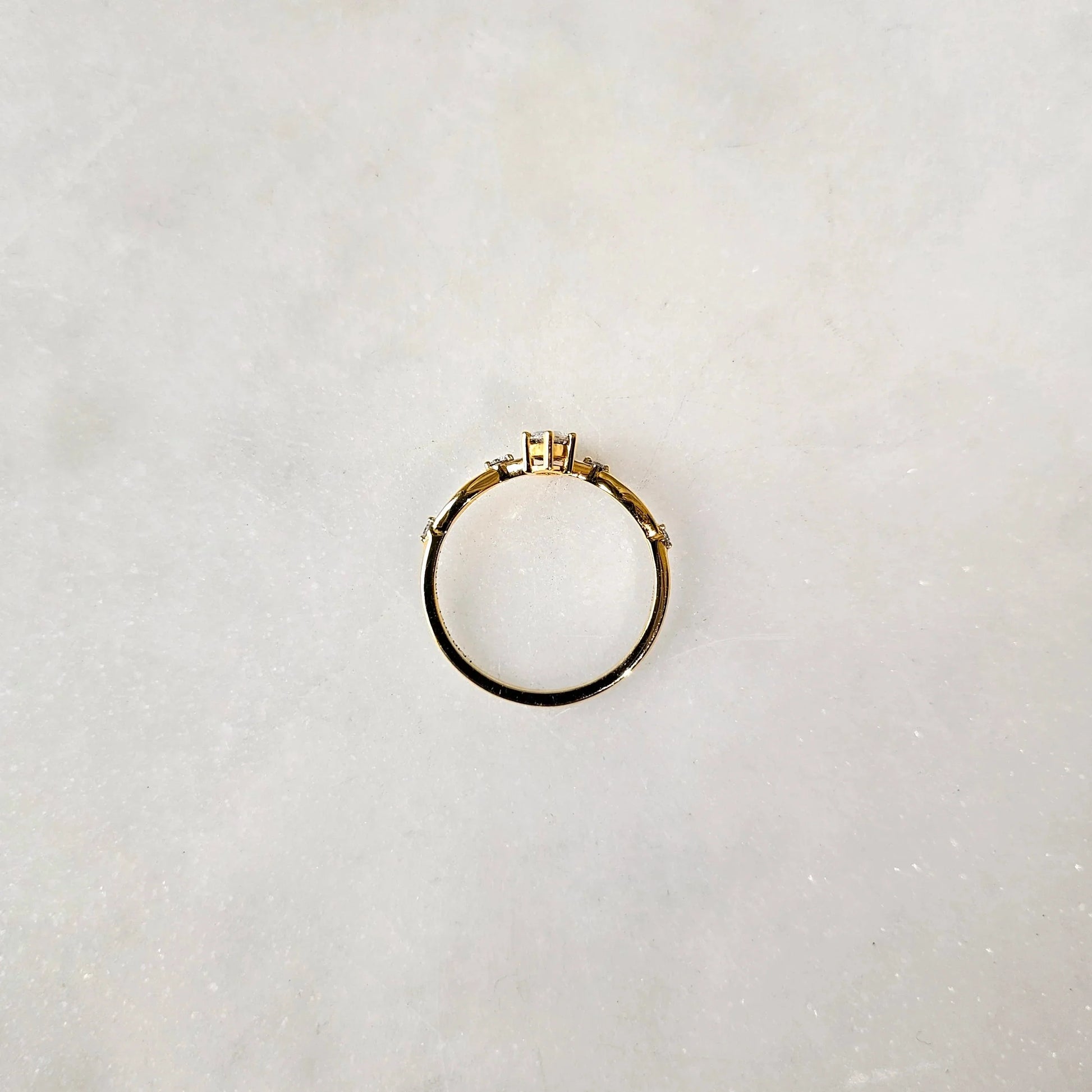 Criss Cross-0.5 CT Marquise Lab Grown Diamond Engagement Ring