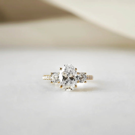 Hidden Halo-1.5 CT Round Lab Grown Diamond Engagement Ring