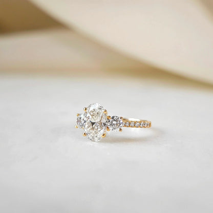 Hidden Halo-1.5 CT Round Lab Grown Diamond Engagement Ring