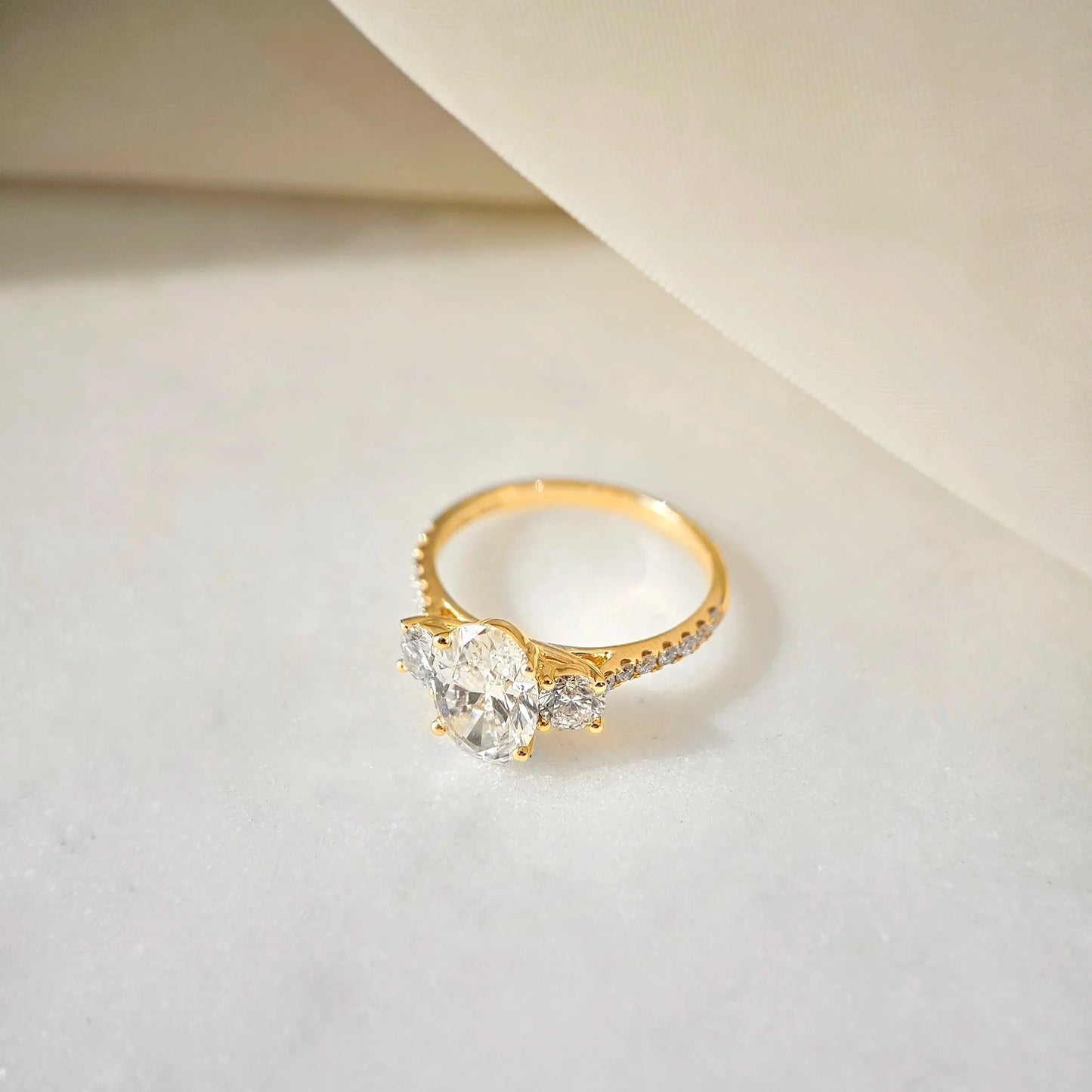 Hidden Halo-1.5 CT Round Lab Grown Diamond Engagement Ring