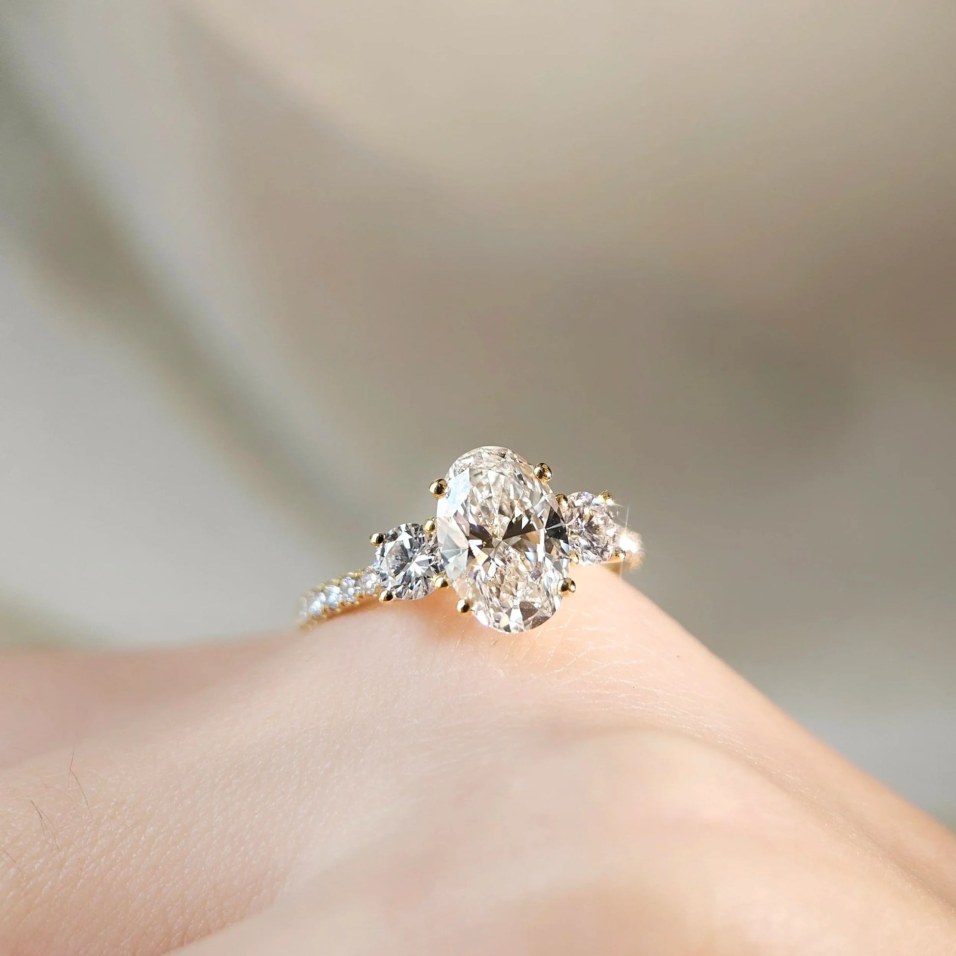 Hidden Halo-1.5 CT Round Lab Grown Diamond Engagement Ring