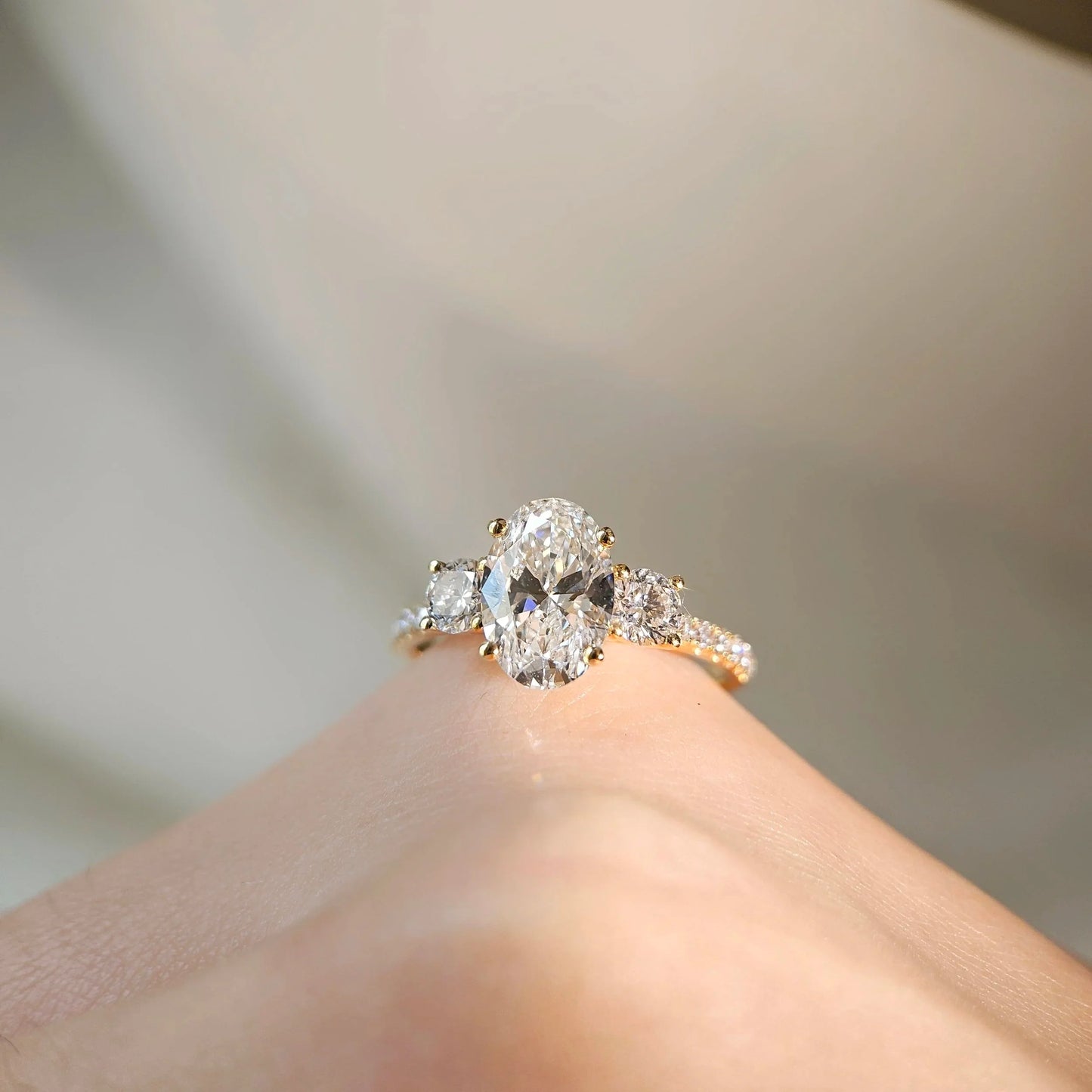 Hidden Halo-1.5 CT Round Lab Grown Diamond Engagement Ring