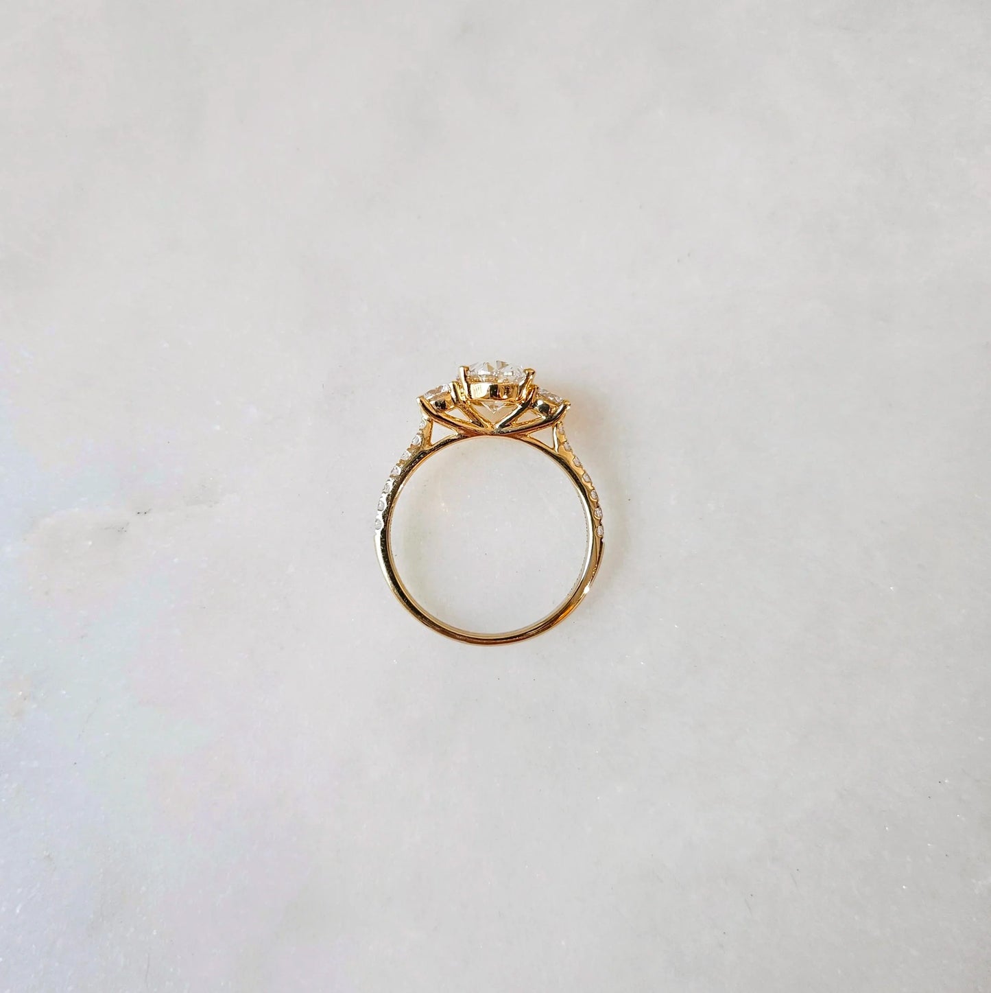 Hidden Halo-1.5 CT Round Lab Grown Diamond Engagement Ring