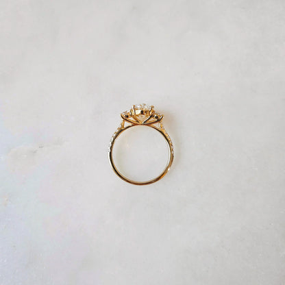 Hidden Halo-1.5 CT Round Lab Grown Diamond Engagement Ring
