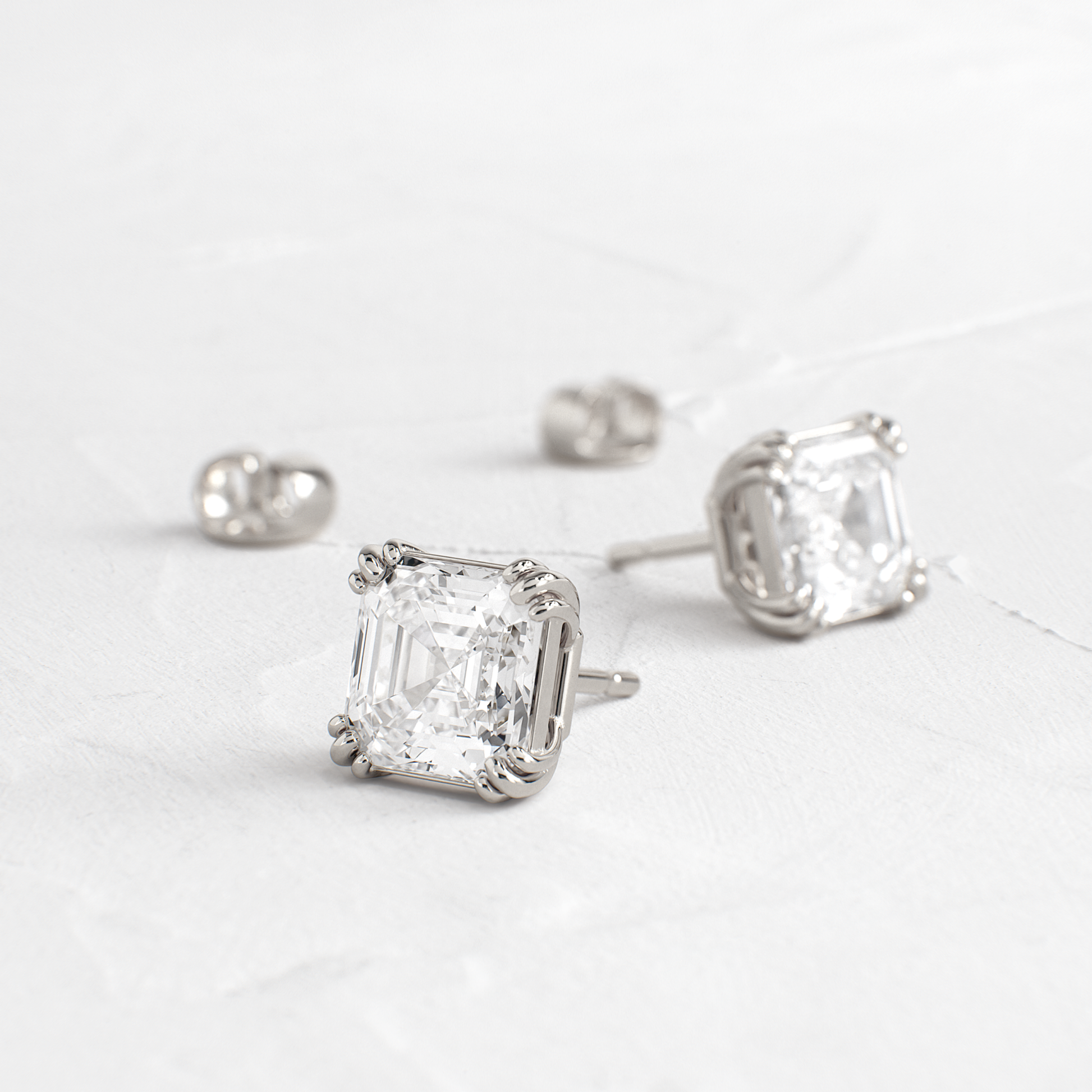 Solitaire- 1.0CT Oval Lab Grown Diamond Earrings