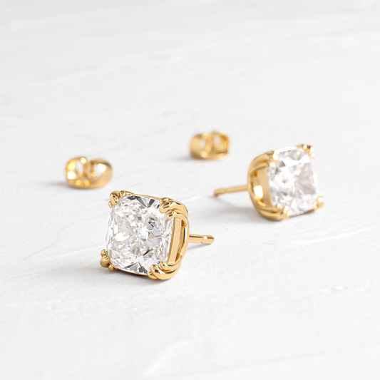 Solitaire- 1.0CT Oval Lab Grown Diamond Earrings