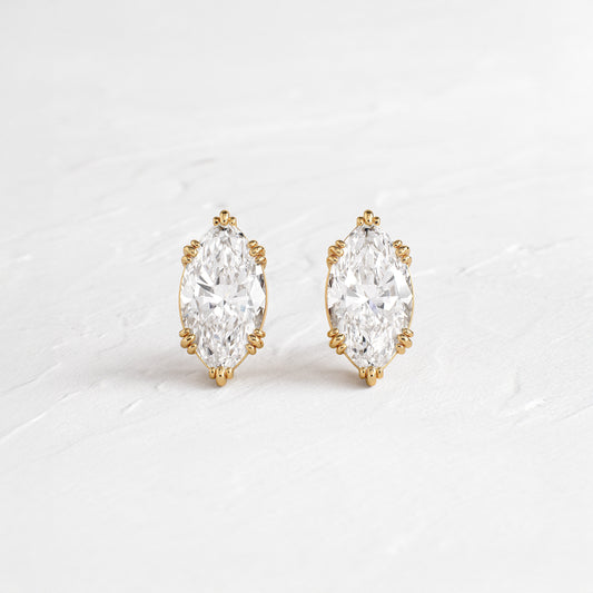 Solitaire- 1.0CT Oval Lab Grown Diamond Earrings