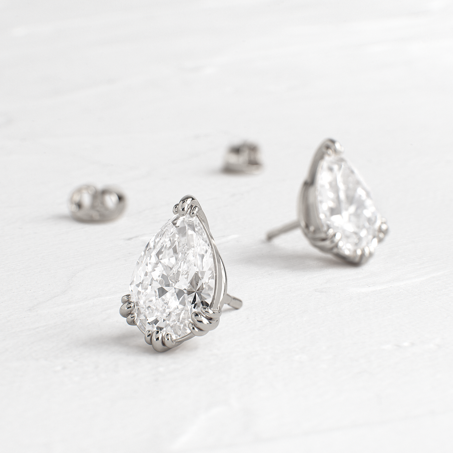 Solitaire- 1.0CT Oval Lab Grown Diamond Earrings