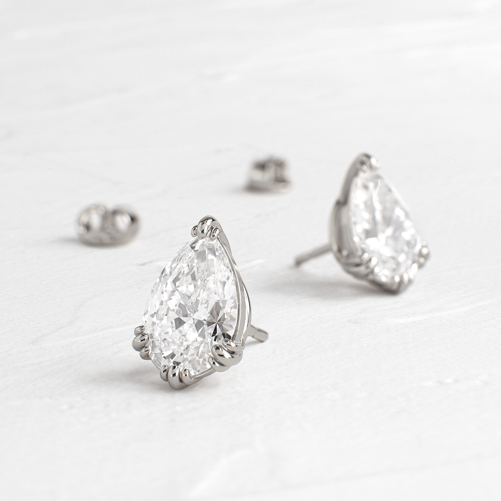 Solitaire- 1.0CT Oval Lab Grown Diamond Earrings