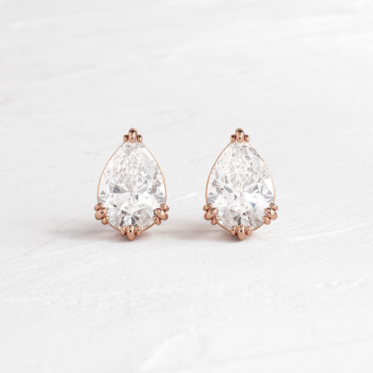Solitaire- 1.0CT Oval Lab Grown Diamond Earrings