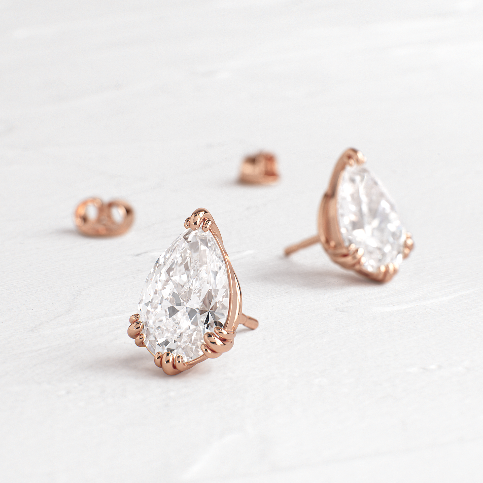 Solitaire- 1.0CT Oval Lab Grown Diamond Earrings