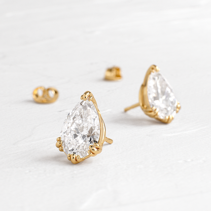 Solitaire- 1.0CT Oval Lab Grown Diamond Earrings