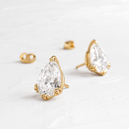 Solitaire- 1.0CT Oval Lab Grown Diamond Earrings