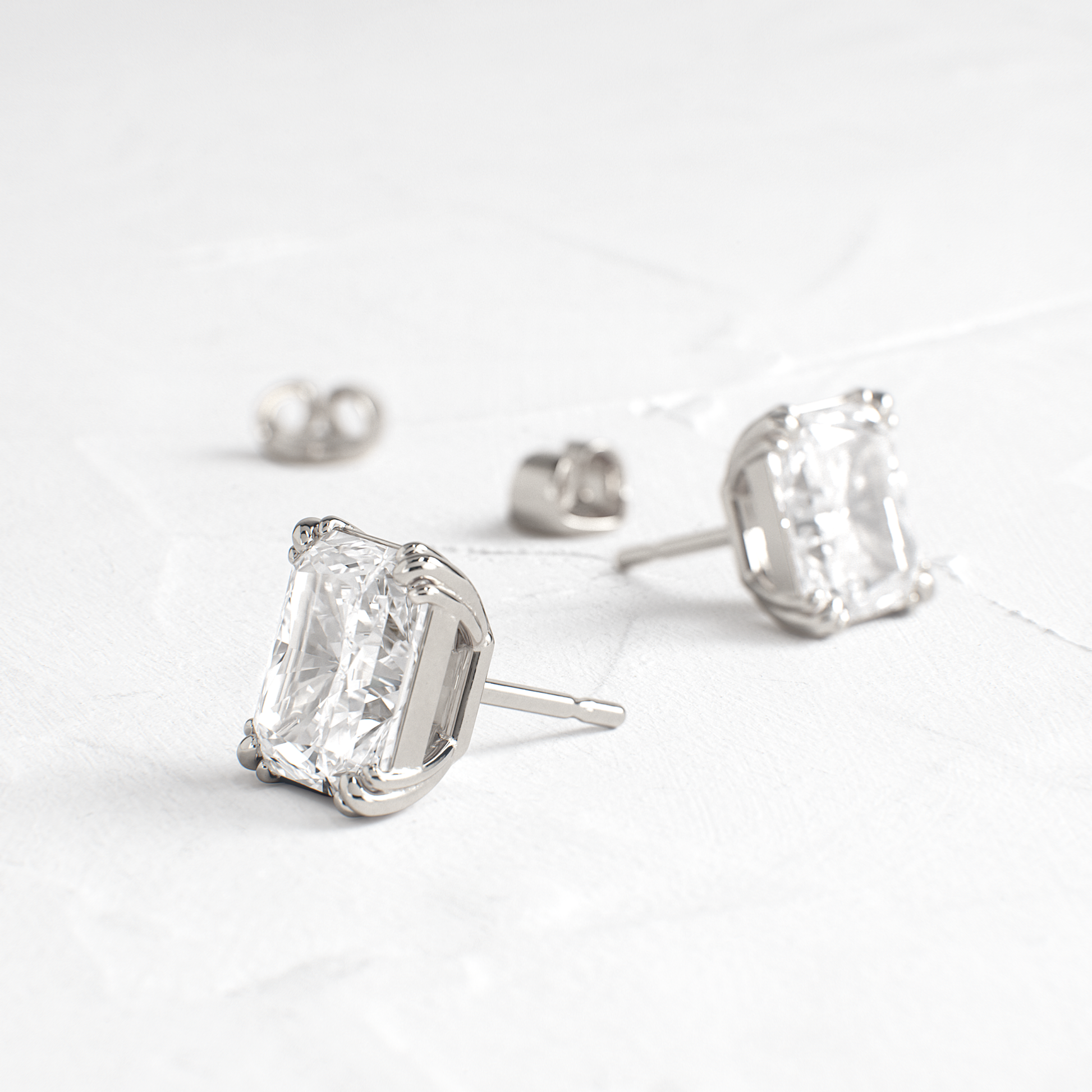 Solitaire- 1.0CT Oval Lab Grown Diamond Earrings