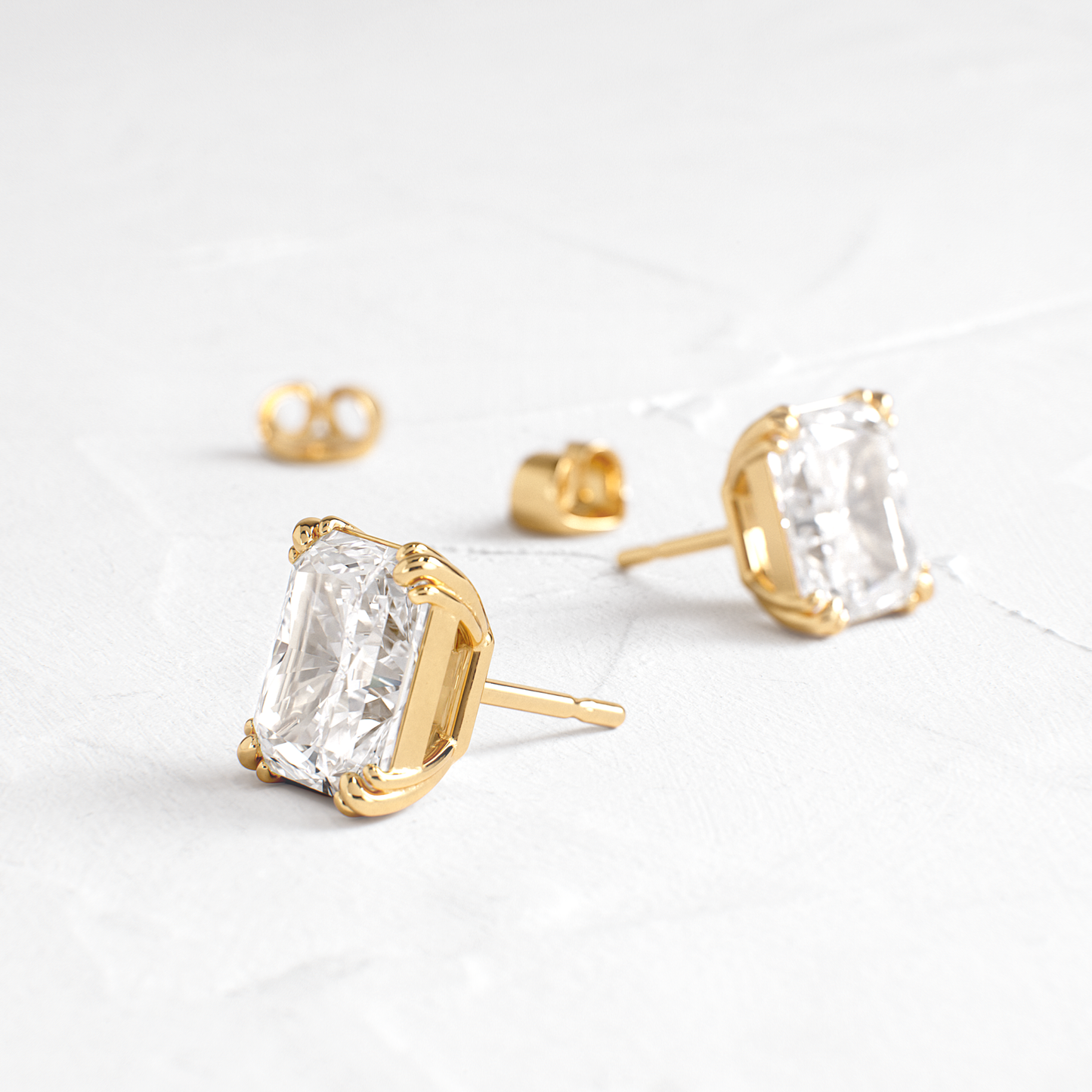 Solitaire- 1.0CT Oval Lab Grown Diamond Earrings