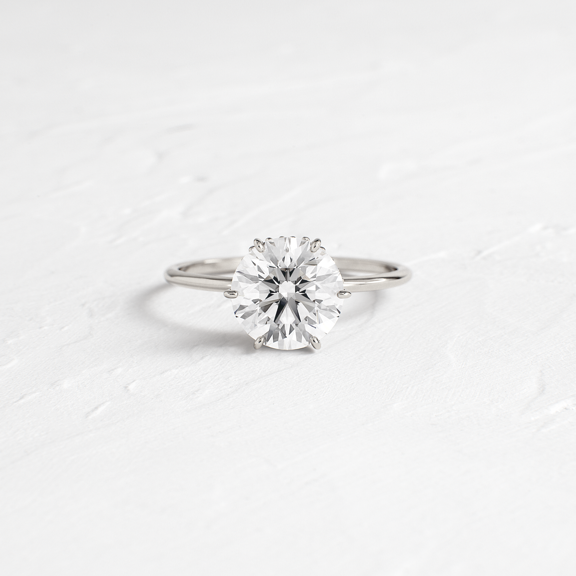 Hidden Halo-Round Lab Grown Diamond Engagement Ring