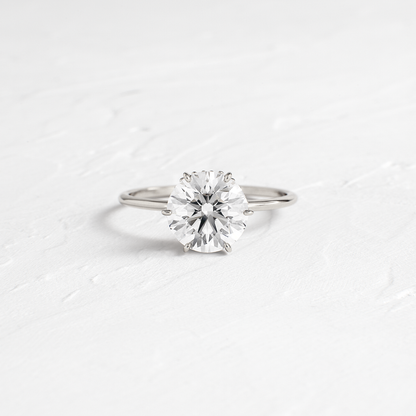 Hidden Halo-Round Lab Grown Diamond Engagement Ring