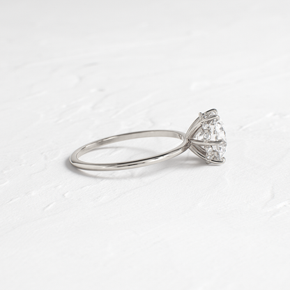 Hidden Halo-Round Lab Grown Diamond Engagement Ring