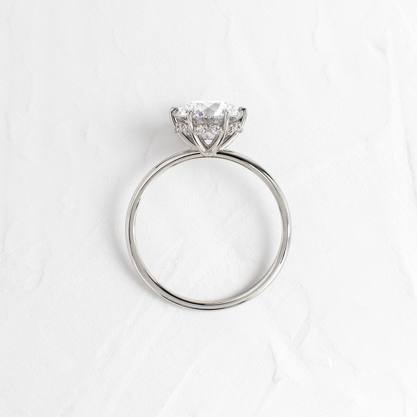 Hidden Halo-Round Lab Grown Diamond Engagement Ring