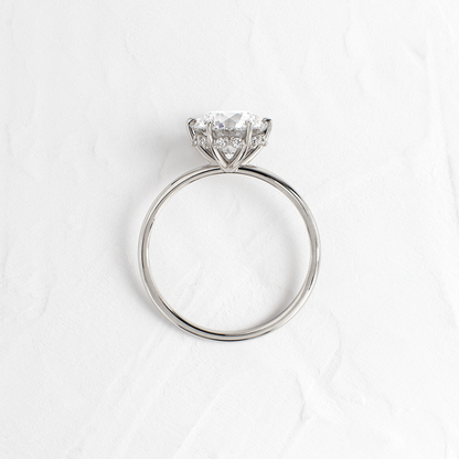 Hidden Halo-Round Lab Grown Diamond Engagement Ring