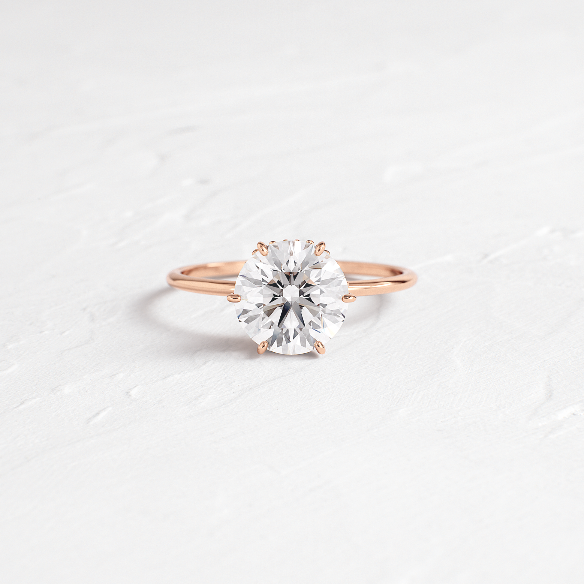 Hidden Halo-Round Lab Grown Diamond Engagement Ring