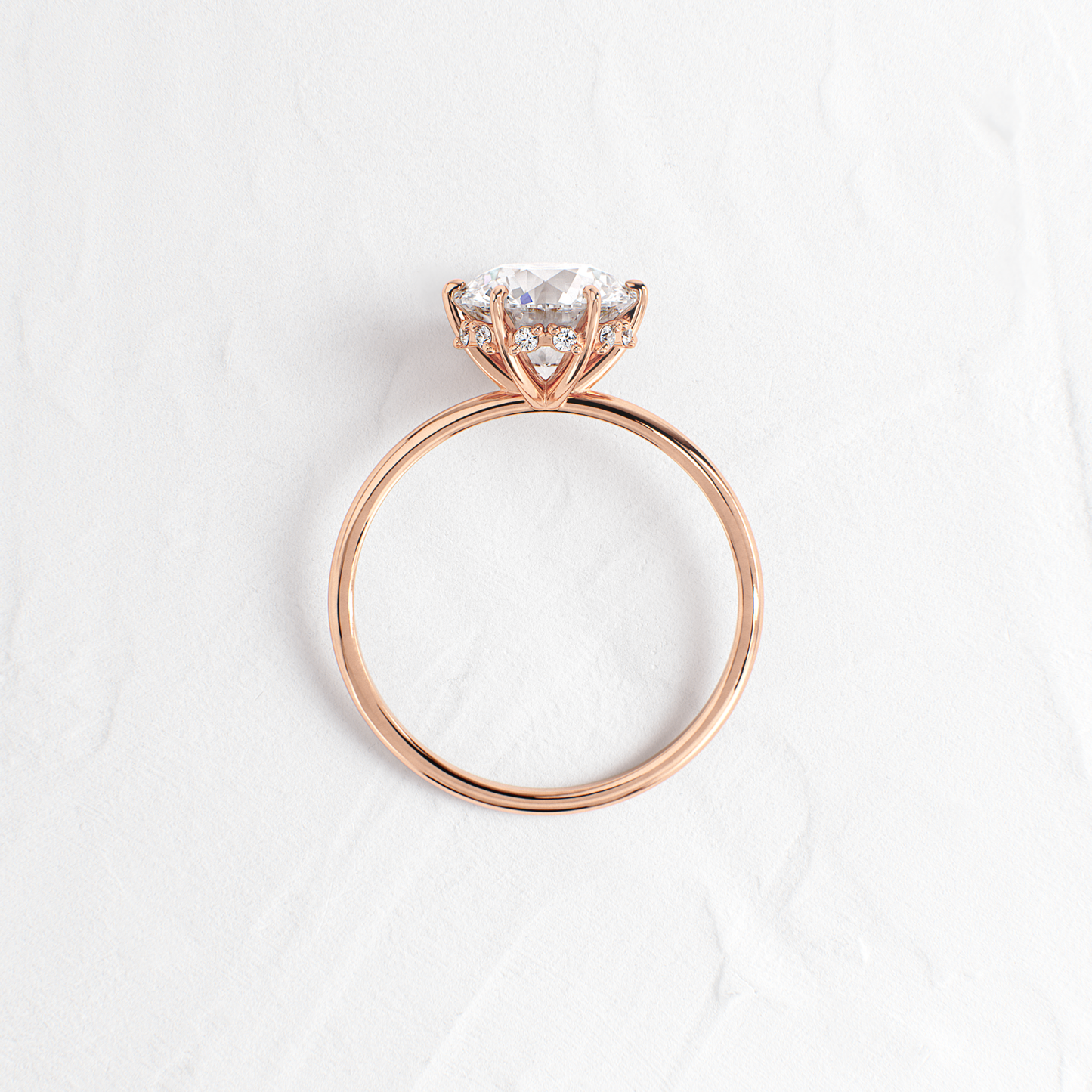 Hidden Halo-Round Lab Grown Diamond Engagement Ring