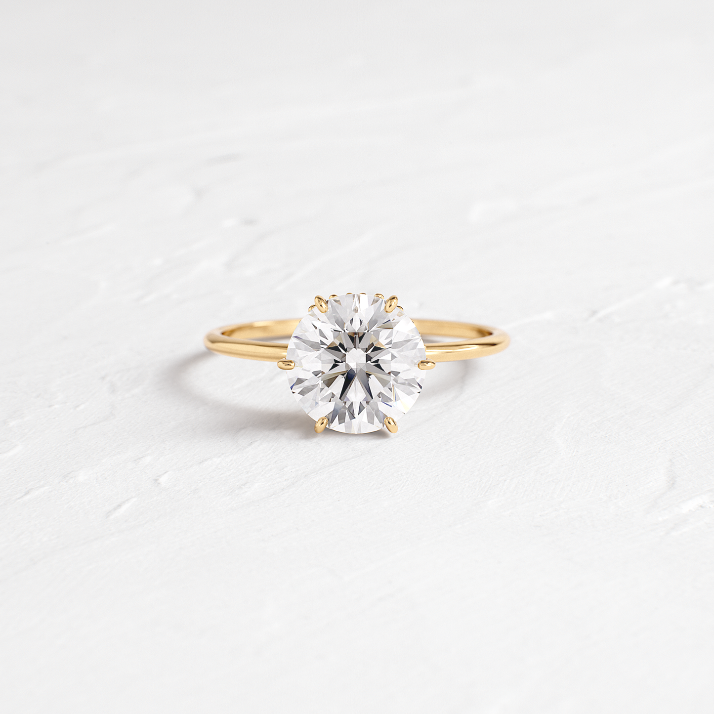 Hidden Halo-Round Lab Grown Diamond Engagement Ring