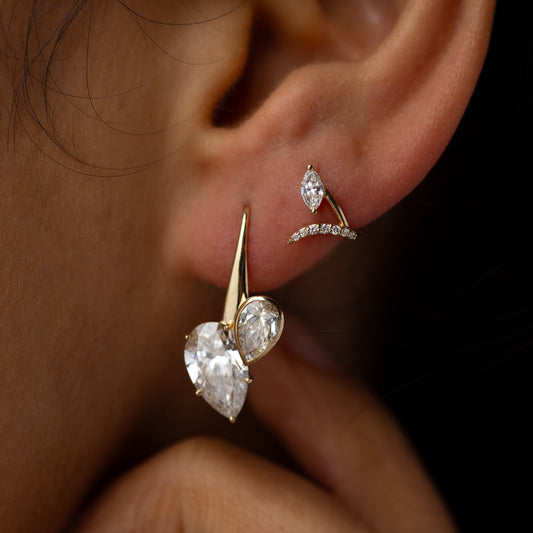 Solitaire- 1.0CT Oval Lab Grown Diamond Earrings