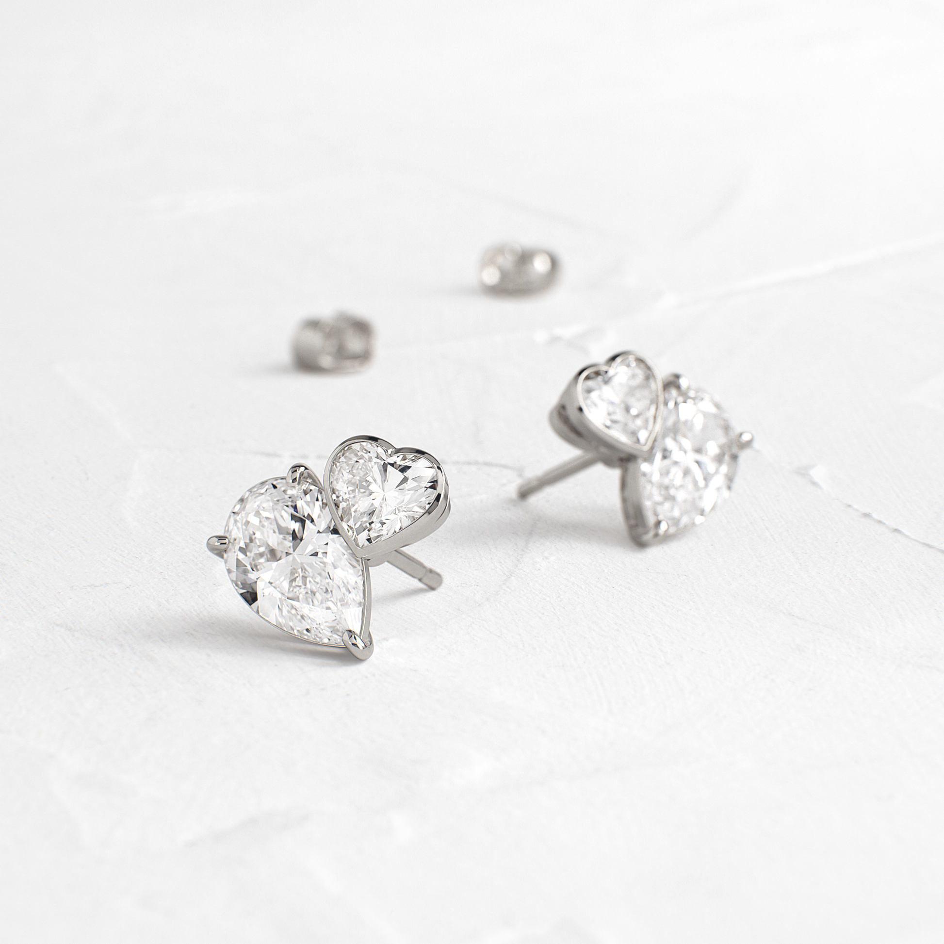 Solitaire- 1.0CT Oval Lab Grown Diamond Earrings