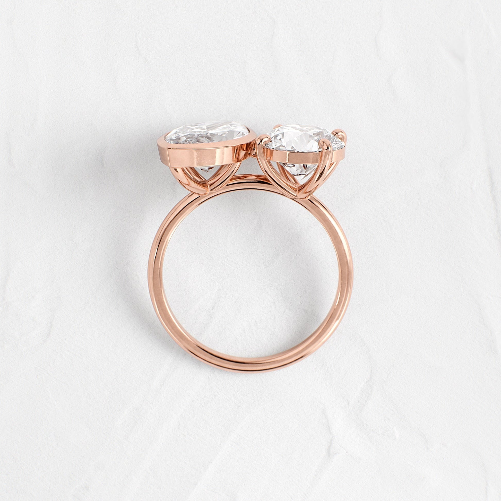 Toi Et Moi-Marquise & Round Lab Grown Diamond Engagement Ring