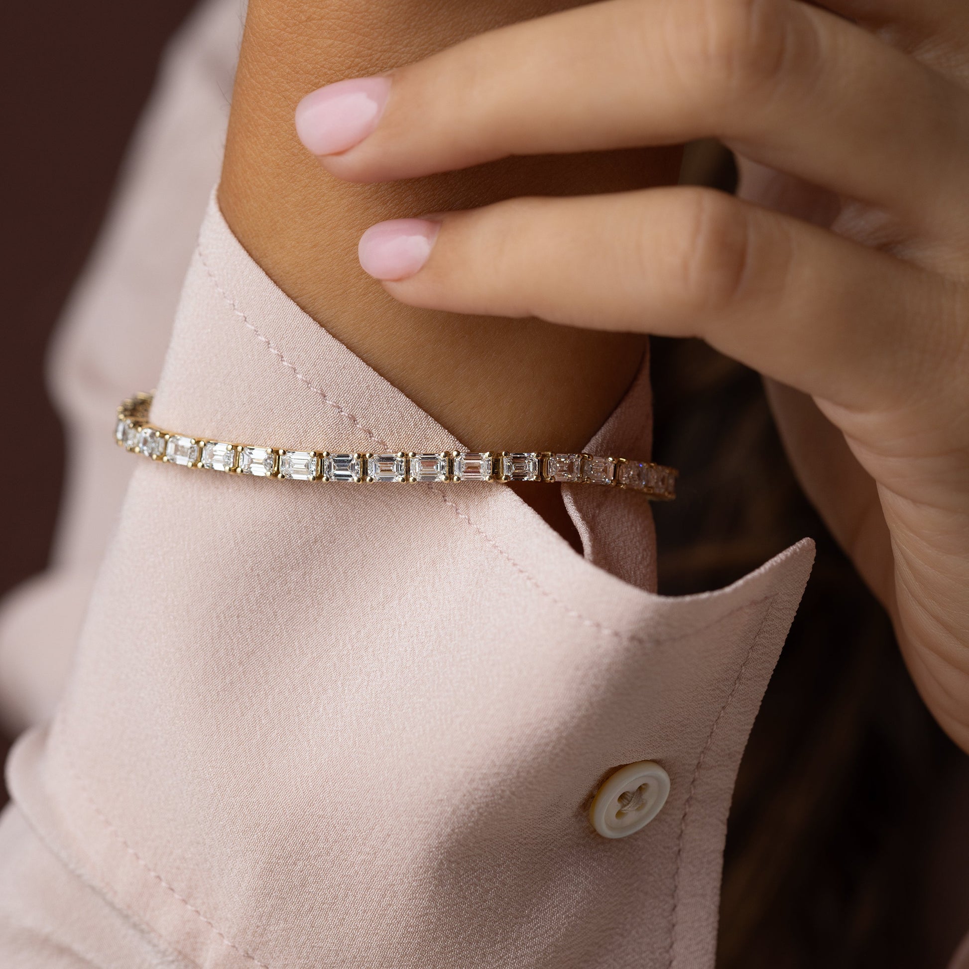 Solitaire Bezel-1.0 CT Oval Lab Grown Diamond Bracelets