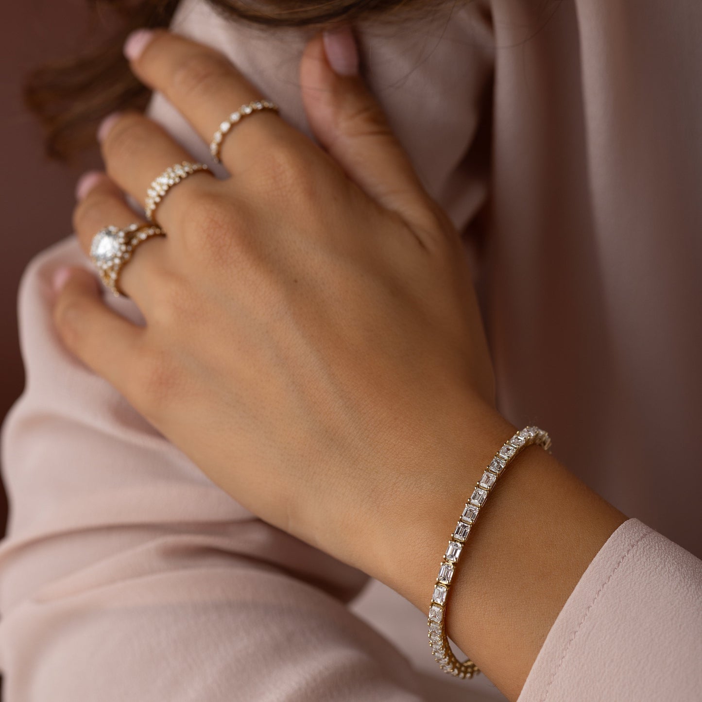 Solitaire Bezel-1.0 CT Oval Lab Grown Diamond Bracelets