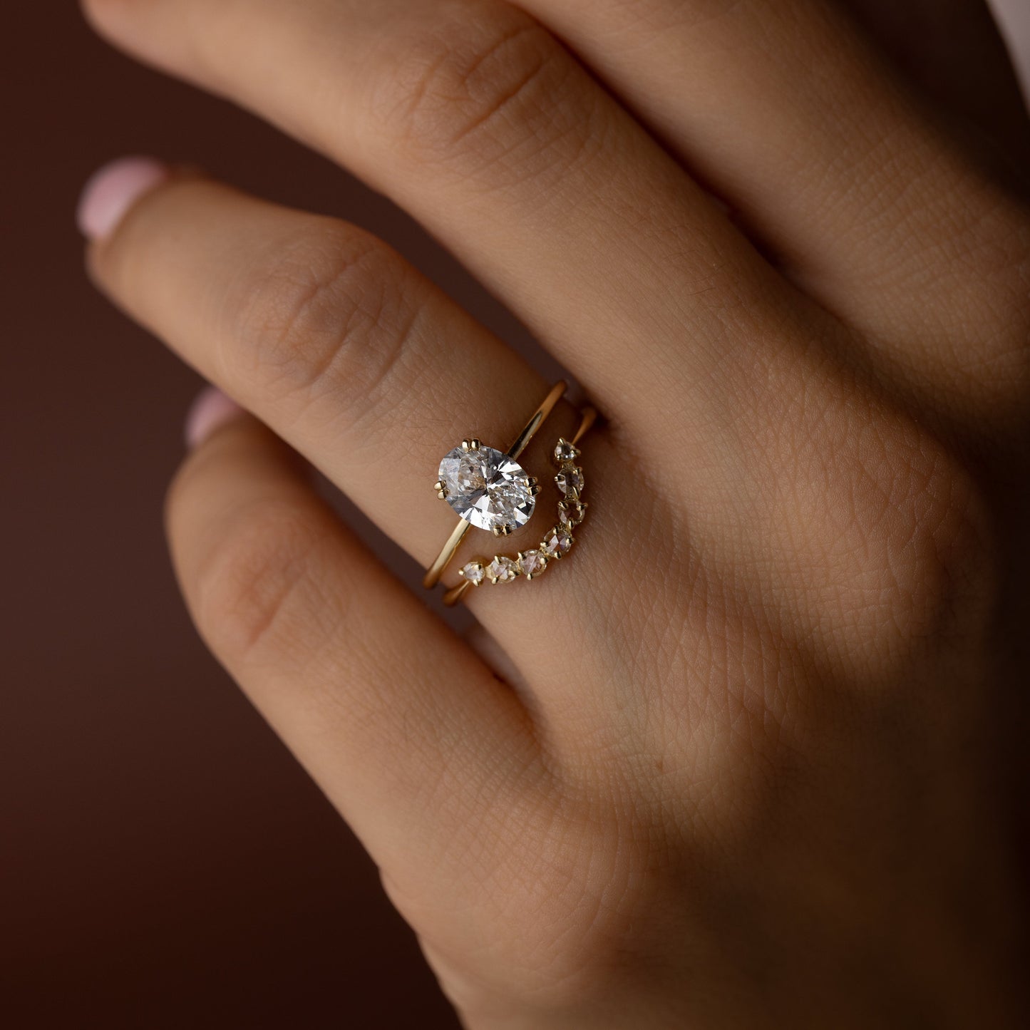 Solitaire Double Prong-Oval Lab Grown Diamond Engagement Ring