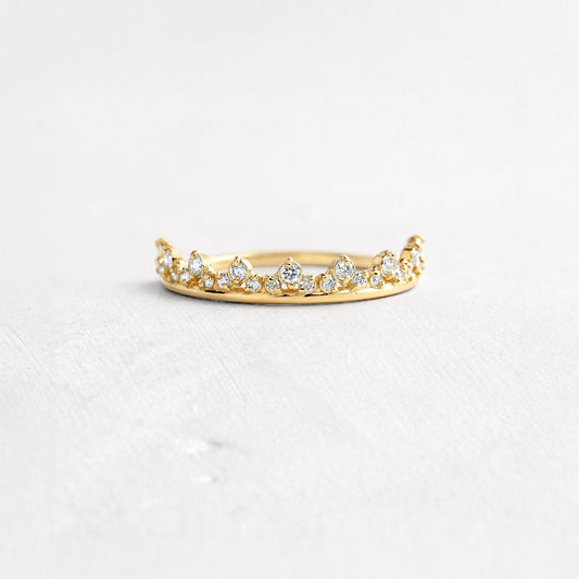 Crown Style- 0.25 CT Round Lab Grown Diamond Wedding Band