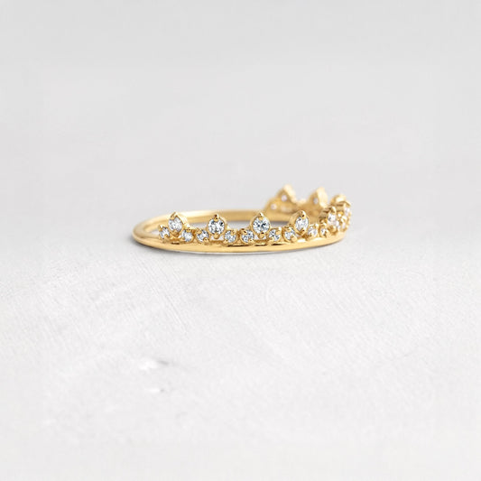 Crown Style- 0.25 CT Round Lab Grown Diamond Wedding Band